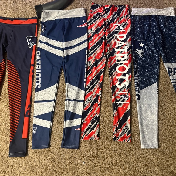 NFL New England Patriots ladies size small four pair fan leggings - Picture 1 of 5